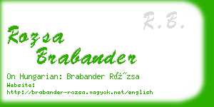 rozsa brabander business card